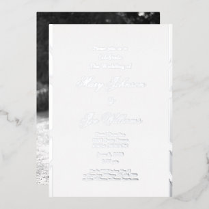 Invitación Con Relieve Metalizado Boda elegante