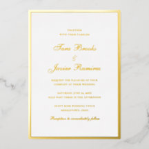 Boda elegante de oro formal tradicional simple