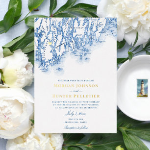 Invitación Con Relieve Metalizado Boda elegante del Maine de Filipinas