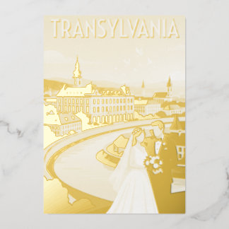 Invitación Con Relieve Metalizado Boda en Transilvania