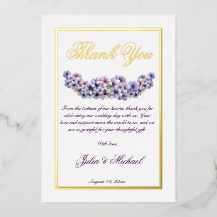 Invitación Con Relieve Metalizado Boda floral acuarela lila poética romántica