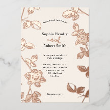Boda Floral Caprichosa de Rosa Dorado Rústico