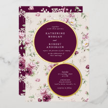 boda floral de jardín magenta