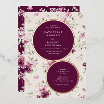 boda floral de jardín magenta