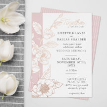 Boda floral de Magnolia del sur con rubor de flor