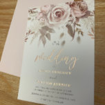 Invitación Con Relieve Metalizado Boda floral divino Rosa Gold Rubor<br><div class="desc">La "Invitación al Relieve metalizado del Boda floral Rubor de oro divino" es el epítome de la elegancia y el romance. En un marco con un suave toque de color, esta invitación se caracteriza por sus delicados florales en tonos suaves de rosa y blanco, que se entremezclan armoniosamente con brillantes...</div>