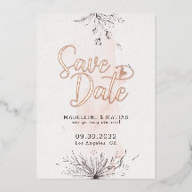 Boda floral gris y de color gris salva la fecha