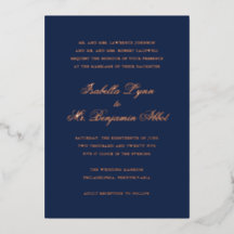 Boda Formal Elegante Azul Marino Tradicional
