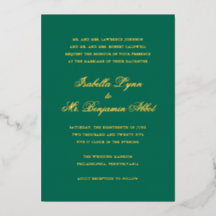 Boda Formal Tradicional de Verde Esmeralda Elegant