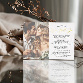 Invitación Con Relieve Metalizado Boda fotográfico simple promete Fiesta de aniversa