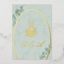 Boda islámica elegante con eucalipto Bismillah