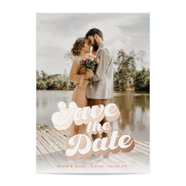 Invitación Con Relieve Metalizado Boda Just Peachy Save the Date