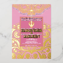 Boda LuxGlitter Pink Gold Sikh Anand Karaj