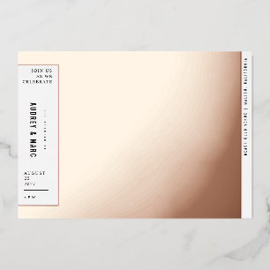 Invitación Con Relieve Metalizado Boda Máximalista minimalista