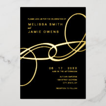 Boda Minimalista Elegante Negro y Dorado