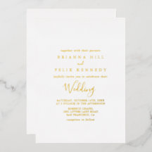 Boda Minimalista Simple de Oro