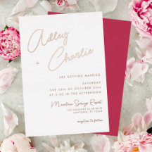 Boda Moderna con Fuente Mixta Magenta Rosa Dorado