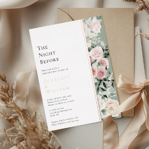Invitación Con Relieve Metalizado Boda moderna con polvo de rosa de hoja de estaño l