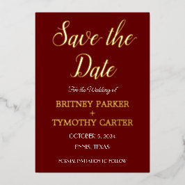 Invitación Con Relieve Metalizado Boda moderna de código QR Caligrafía de foto Burde