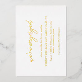Invitación Con Relieve Metalizado Boda moderna de Sydney, guardar la fecha