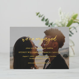 Invitación Con Relieve Metalizado Boda moderna de Sydney, guardar la fecha