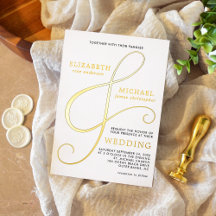 Boda moderno elegante de Ampersand Gold