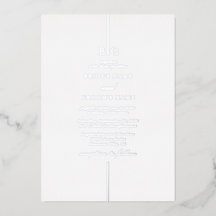 Boda Monograma Minimalista Elegante con Hoja de Pl