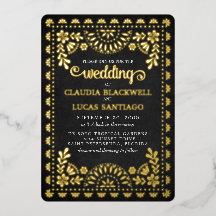 Boda Negra de Papel Picado