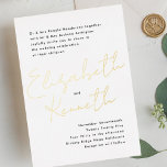 Invitación Con Relieve Metalizado Boda negro de nombres personalizados Gold modernos<br><div class="desc">Presentamos la Simple y Moderna Suite Boda de Nombres, la elección perfecta para parejas que buscan un toque elegante y personalizado a su papelería boda. Esta exquisita suite está diseñada para reflejar su estilo único y celebrar la alegre ocasión del día de su boda. La invitación a la boda y...</div>