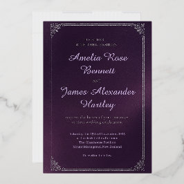 Invitación Con Relieve Metalizado Boda Personalizada