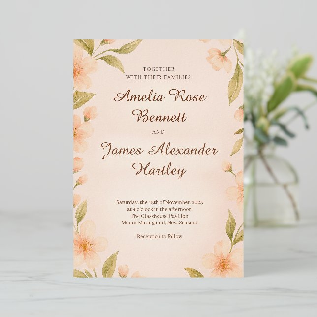 Invitación Con Relieve Metalizado Boda personalizado (Anverso de pie)