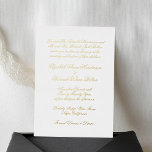 Invitación Con Relieve Metalizado Boda Real Gold & White Classic<br><div class="desc">Este diseño es parte de una colección __________________________ esta plantilla de diseño es totalmente editable y el personalizable por el cliente - haga clic en personalizar un botón adicional si desea mover, agregar, eliminar o realizar cambios significativos en el diseño _________________________ si tiene alguna pregunta de DESIGN necesita más diseños...</div>