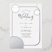 Boda retro de plata de bola disco