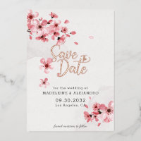 Boda romántica de flor de cerezo rosa Guarde la fe