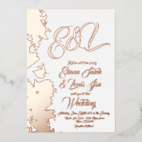 Boda Rubor Gold Fractal presionado