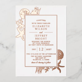Invitación Con Relieve Metalizado Boda Rustic Seashells Marine Ocean Beach