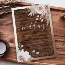 Boda Rústica Vintage Rosa Floral Oro Rosa