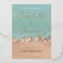 Boda Simple de Verano en la Playa con Rosegold
