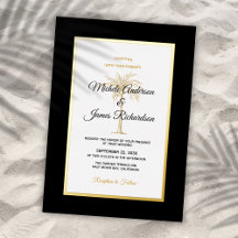 Boda Tropical Elegante Palma Negra Dorada