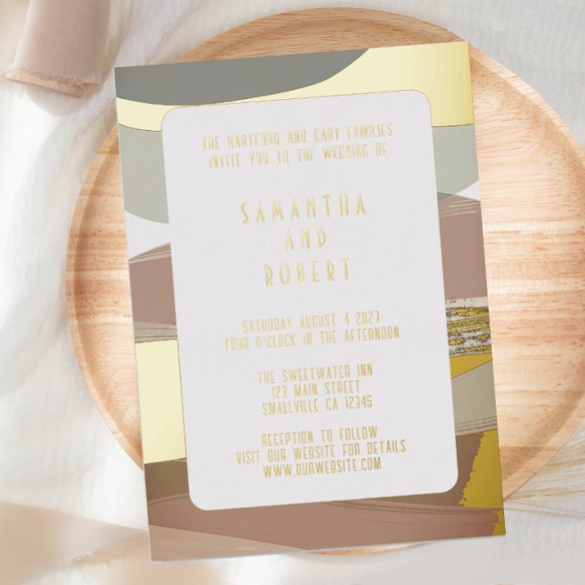 Invitación Con Relieve Metalizado Boda Verde en negrita y edugie Olive (Subido por el creador)