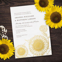Bodas de otoño con girasoles hermosos y elegantes