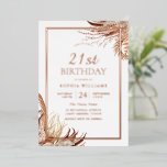 Invitación Con Relieve Metalizado Bohemian Boho 21st Birthday Fiesta Rosa Gold<br><div class="desc">Bohemian Boho 21st Birthday Fiesta Invitación a Relieve metalizado dorado Rosa Ver otras invitaciones en nuestra tienda de nichos y nidos</div>