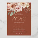 Invitación Con Relieve Metalizado Boho Floral 70th Birthday Party Rosa Gold<br><div class="desc">Boho Floral 70th Birthday Party Invitación Relieve metalizado dorado Rosa Seguir nuestra tienda por montones más invitaciones y diseños</div>
