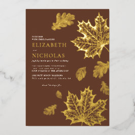 Invitación Con Relieve Metalizado Boho Vintage deja a un Boda de Terracotta Rustic F