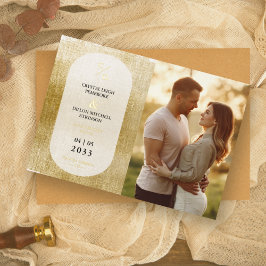 Invitación Con Relieve Metalizado Bonito Boda de efectos de oro texturizado foto ini