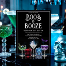 Boos & Booze Fancy Cocktail Personalizado Invitaci