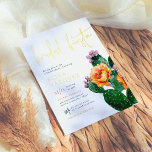 Invitación Con Relieve Metalizado Brillantes Cactus Flores Coloridas Fiesta Ducha Br<br><div class="desc">Añade algo de brillo a tus invitaciones a la ducha de novias con Relieve metalizado de oro, plata o oro rosa. Este clásico y atemporal estilo metálico seguro que añade otro nivel a tus invitaciones. Haga de su ducha nupcial una fiesta para recordar con esta vibrante y elegante invitación que...</div>