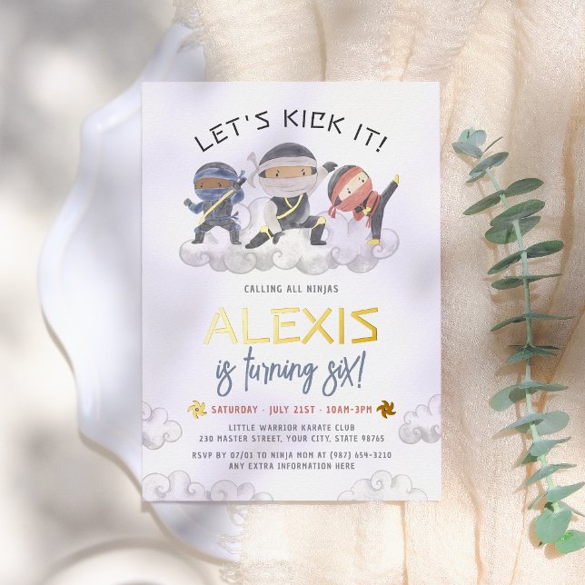 Invitación Con Relieve Metalizado Brillantes vamos a matarlo cumpleaños de artes mar (Subido por el creador)