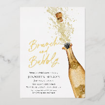 Brunch Elegante y Ducha Nupcial de Champagne Burbu