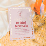 Invitación Con Relieve Metalizado Brunch nodal brillante retro rosa y rojo groovy<br><div class="desc">Añade brillo a tus invitaciones a la ducha de novias con Relieve metalizado oro, plata o oro rosa. Este clásico y atemporal estilo metálico añadirá otro nivel a sus invitaciones. Estas invitaciones de lujo tienen un gran impacto con un Relieve metalizado realmente prensado. Una moderna invitación a la ducha de...</div>